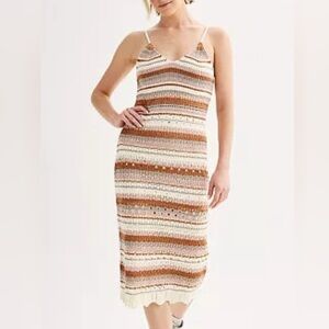 Freshman 1996 Ombre Striped Crochet Dress Size M